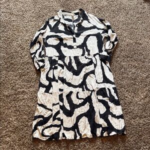 H&M black and white dress